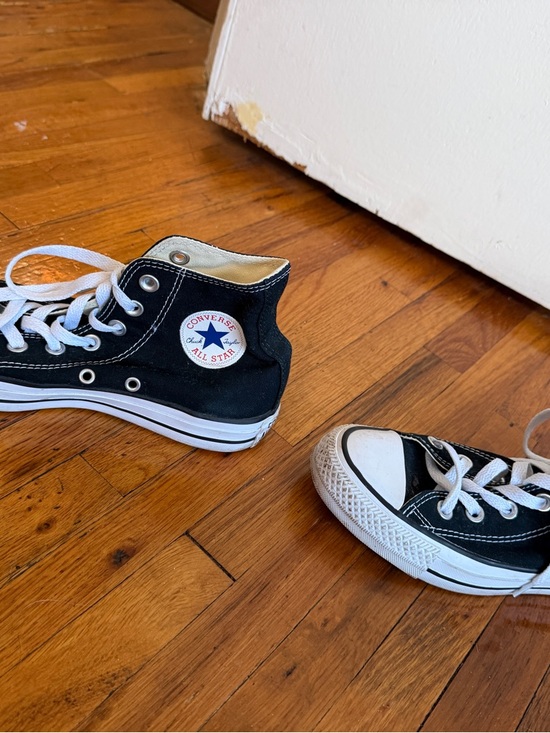 Converse Black & White High Top Sneakers - Picture 2 of 6